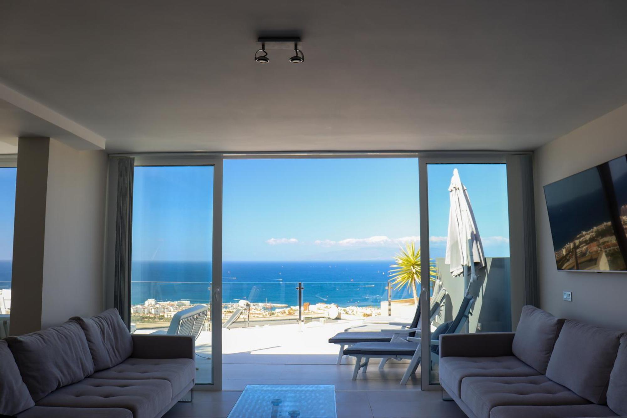Azure Sky Villa - Panoramic Ocean View, Luxury, San Eugenio Costa Adeje  Bagian luar foto