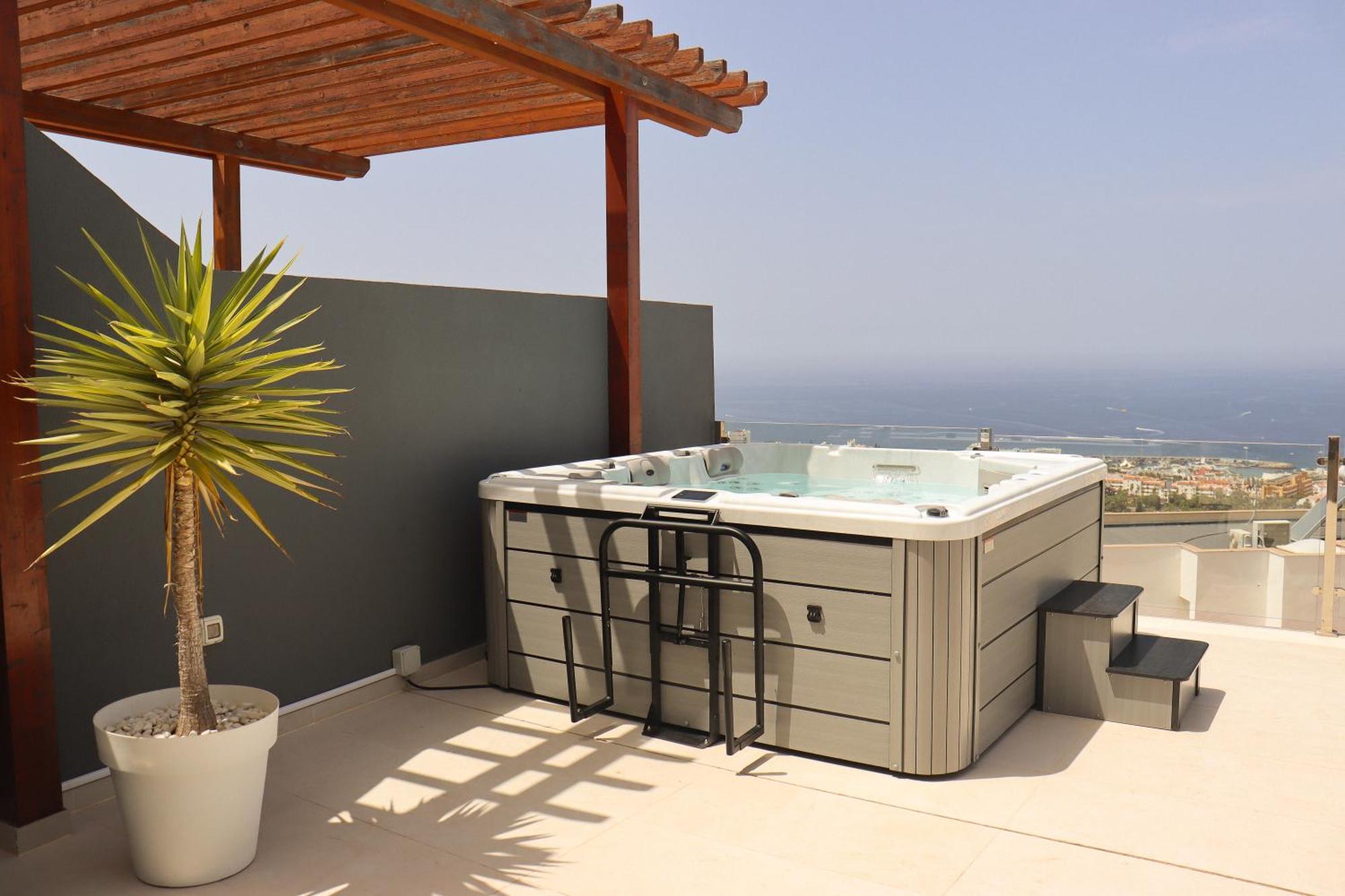 Azure Sky Villa - Panoramic Ocean View, Luxury, San Eugenio Costa Adeje  Bagian luar foto